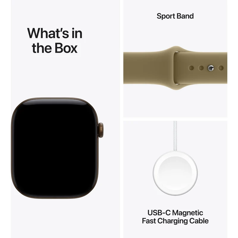Apple Watch Series 12 46mm Dark Bronze Aluminium Case GPS Sport Band (M/L) [Olive]