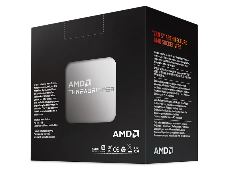 AMD Ryzen Threadripper 9960X 24 Cores 48 Threads Up to 5.4GHz sTR5 Desktop Processor