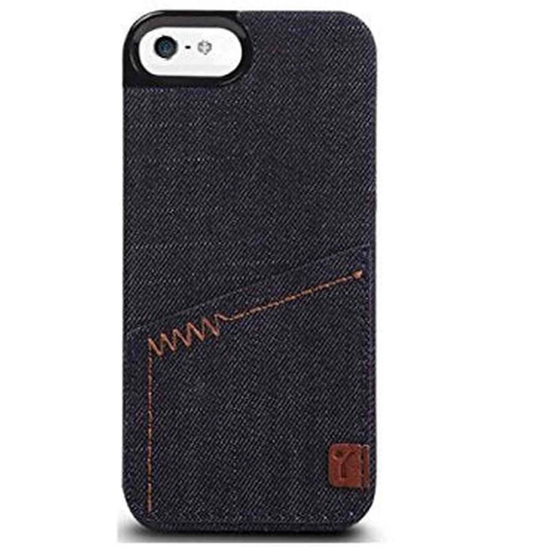 The Joy Factory Denim Premium Denim Hardshell Case with Pocket for iPhone5/5S, CSD110 (Indigo)