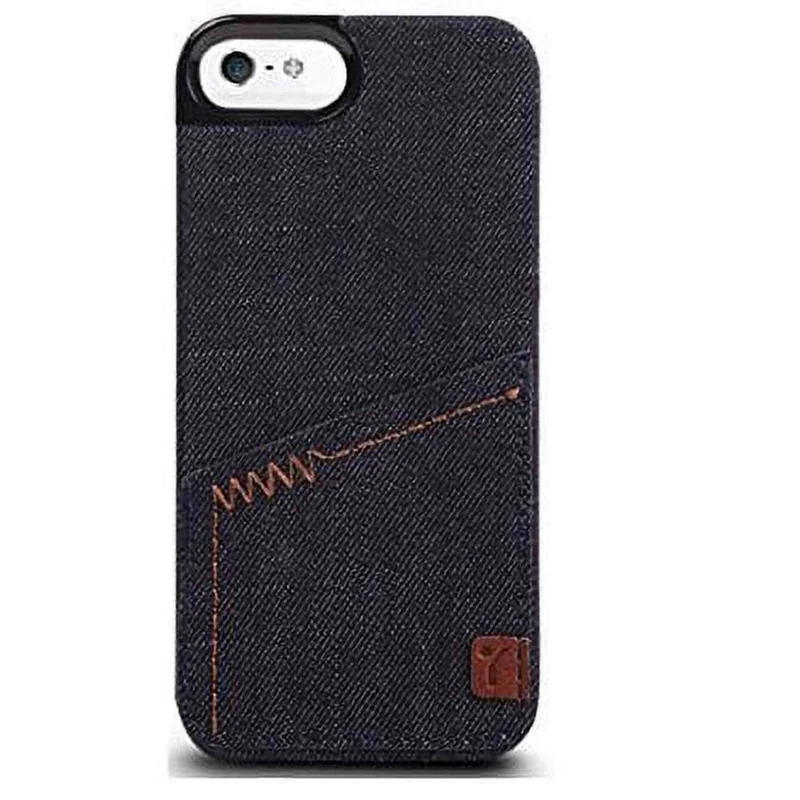 The Joy Factory Denim Premium Denim Hardshell Case with Pocket for iPhone5/5S, CSD110 (Indigo)