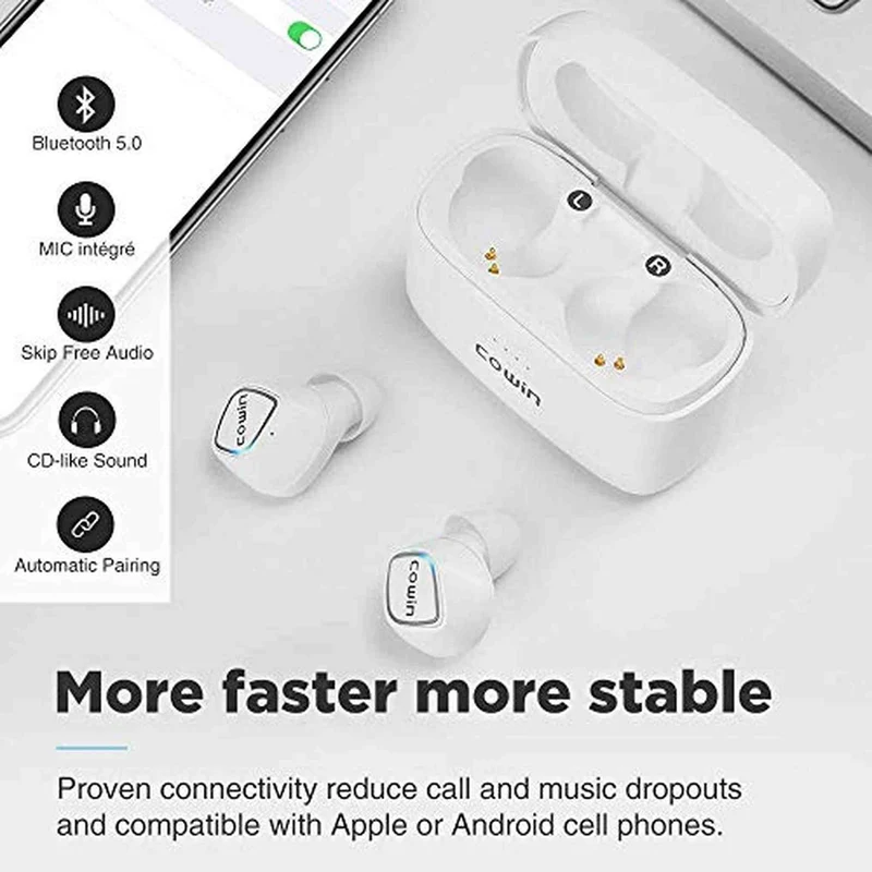 COWIN KY02 Wireless Earbuds Bluetooth Headphones with Microphone