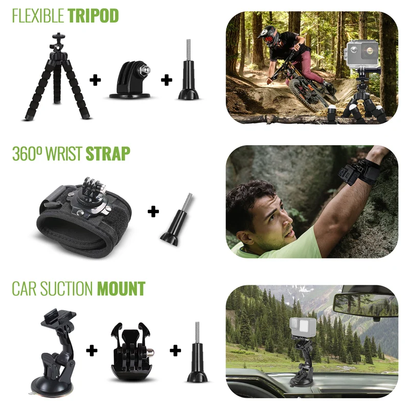 DigiNerds 50 in 1 Action Camera Accessory Kit For GoPro Bundle