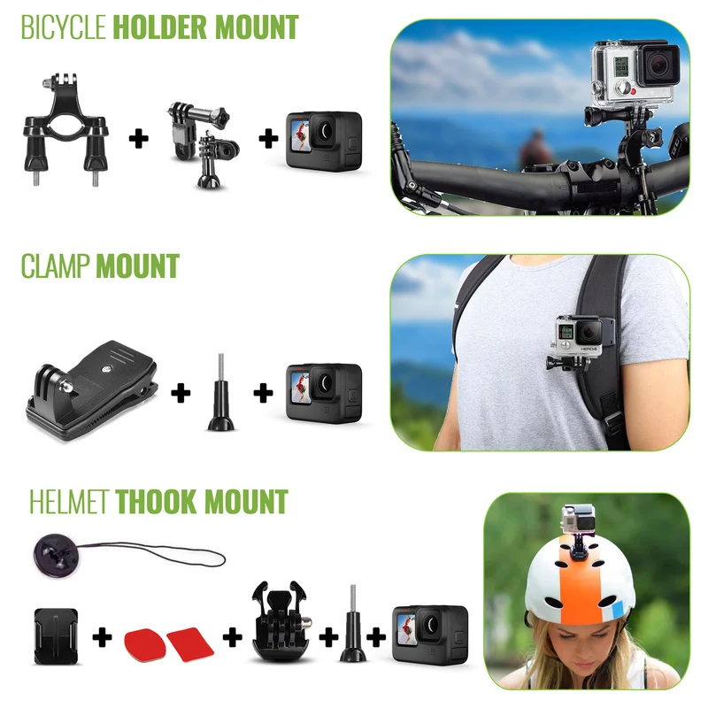 DigiNerds 50 in 1 Action Camera Accessory Kit For GoPro Bundle