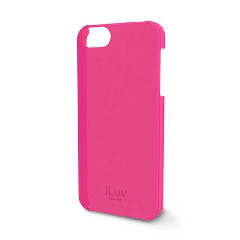 iLuv ICA7H305PNK Overlay Translucent Hardshell Case for Apple iPhone 5 and iPhone 5S - 1 Pack - Retail Packaging - Pink