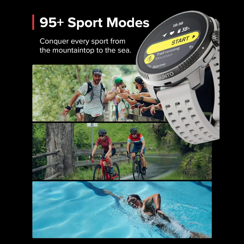 SUUNTO Race: GPS Sports Watch, Large & Bright AMOLED Color Screen, Long Battery Life