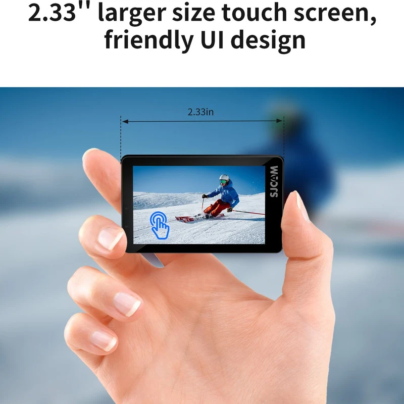 SJCAM SJ8 Pro Action Camera 4K 60fps Dual Screen WiFi 2.3 Inch Touch Rrear Screen with 170¬∞ Wide Angle EIS 8X Digital Zoom 98ft (30m) Waterproof Camera Sports DV- Black