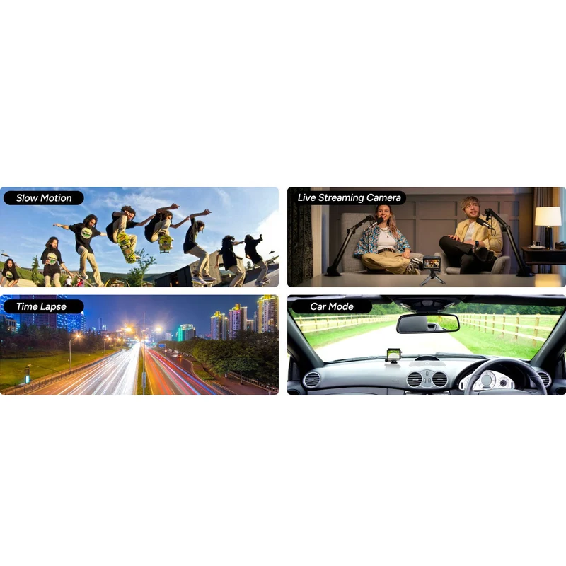 SJCAM SJ8 Pro Action Camera 4K 60fps Dual Screen WiFi 2.3 Inch Touch Rrear Screen with 170¬∞ Wide Angle EIS 8X Digital Zoom 98ft (30m) Waterproof Camera Sports DV- Black