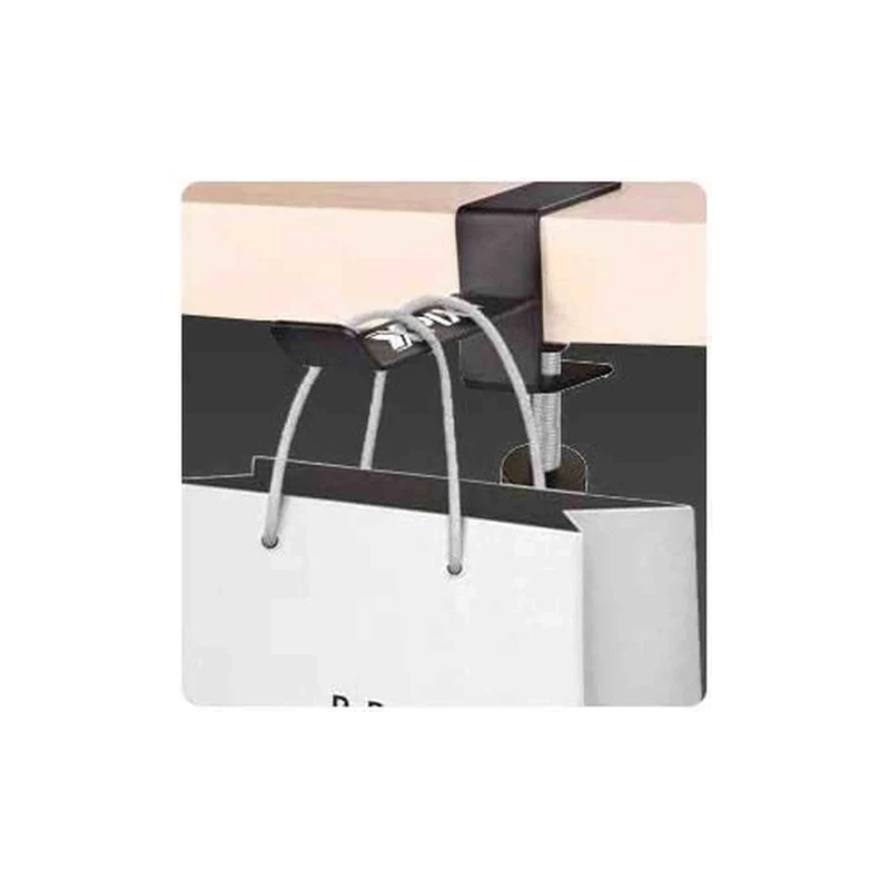 Xpix Metal Headphone Headset Holder Hanger with Under Desk Design Mount Clamp Clip Grip - Hooks onto Surface Without Glue Or Mess - Fits Headphones