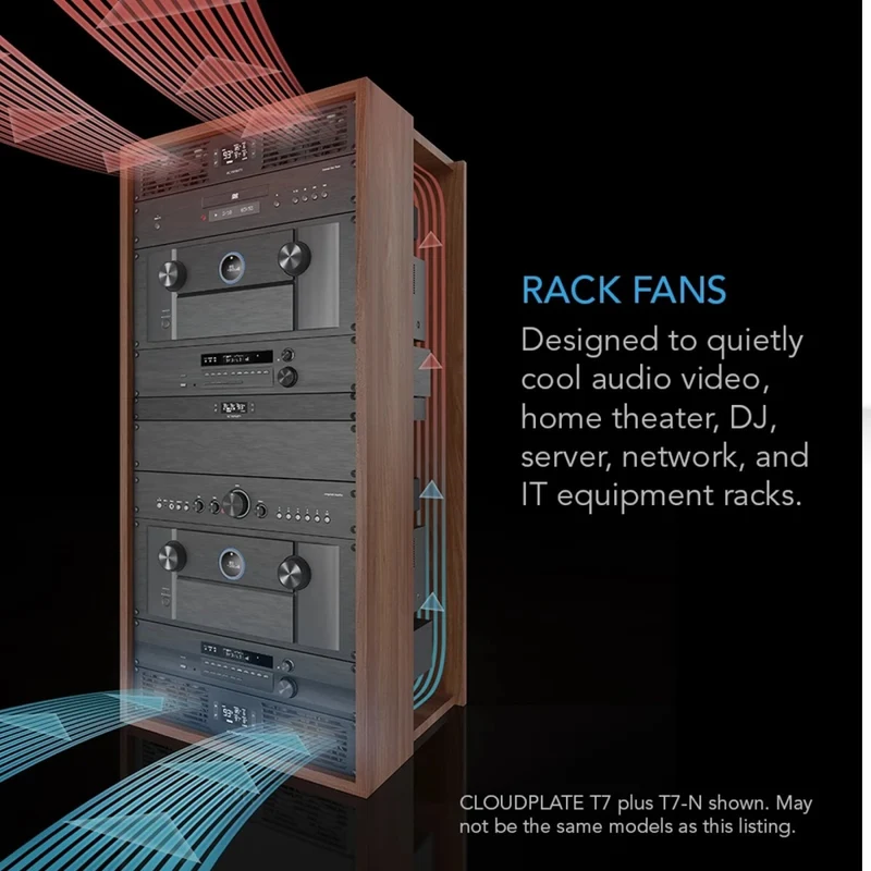 AC Infinity Cloudplate T2 Quiet Rack Cooling Fan System 1U Top Exhaust