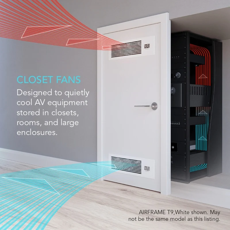 AC Infinity Airframe T7 200 CFM Exhaust Fan Black for AV Closets