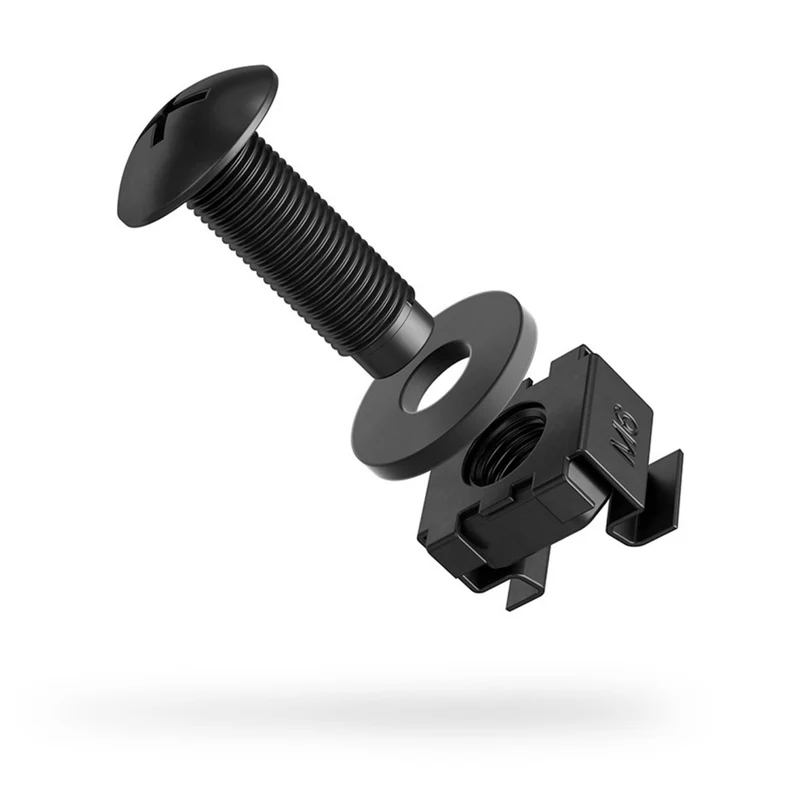 AC Infinity 50pc Carbon Steel Rack Screws Set M6 Threaded For Rack-Mounts
