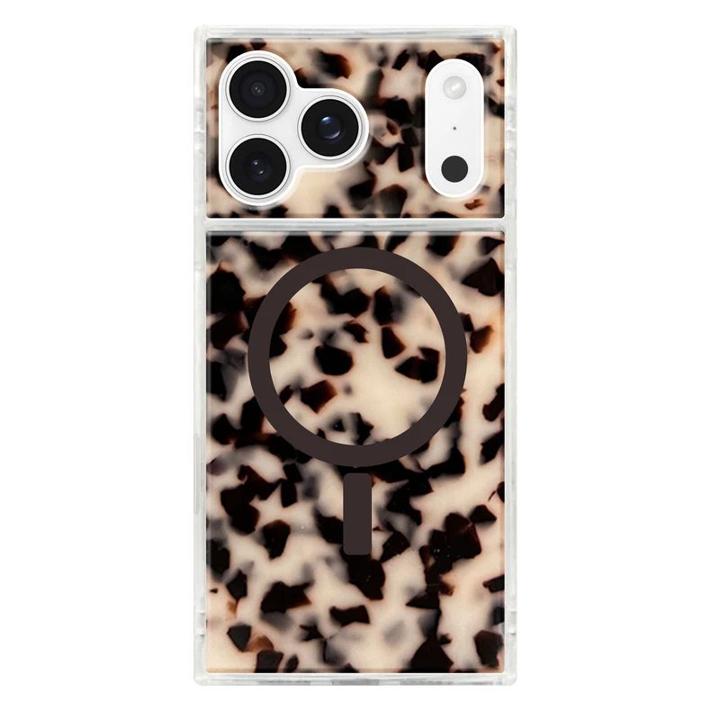 Flaunt Square Blonde Tortoise Shell for iPhone 17 Pro