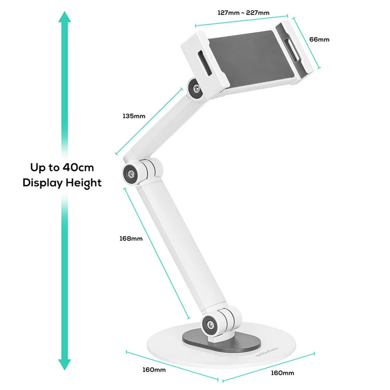 Activiva Universal iPad & Tablet Tabletop Stand 4.7"-12.9" (White)