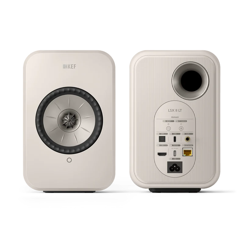 KEF LSX II LT Powered Hifi Speakers Pair (Stone White)