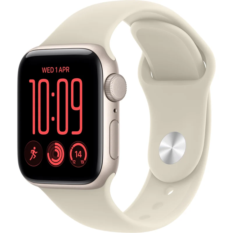 Apple Watch SE 3 40mm Starlight Aluminium Case GPS Sport Band (M/L) [2026]
