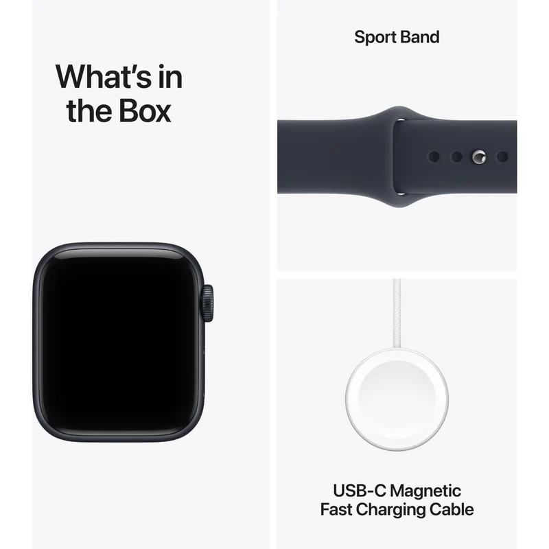 Apple Watch SE 3 44mm Midnight Aluminium Case GPS + Cellular Sport Band (M/L) [2026]