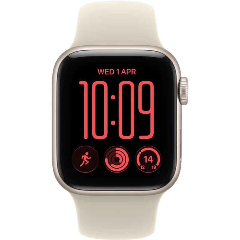Apple Watch SE 3 44mm Starlight Aluminium Case GPS + Cellular Sport Band (M/L) [2026]