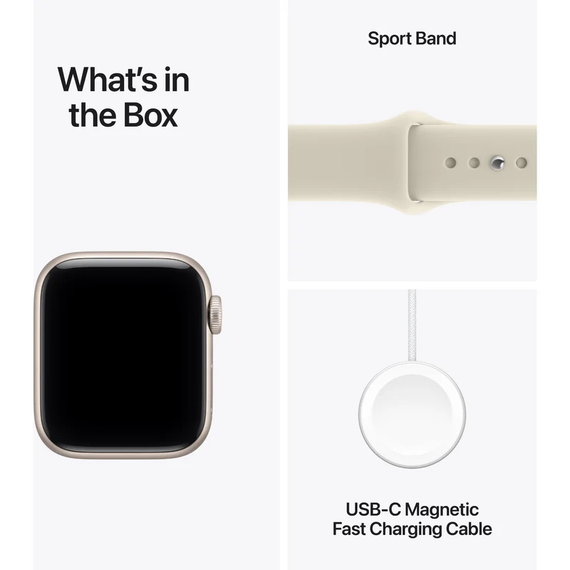 Apple Watch SE 3 40mm Starlight Aluminium Case GPS + Cellular Sport Band (S/M) [2026]