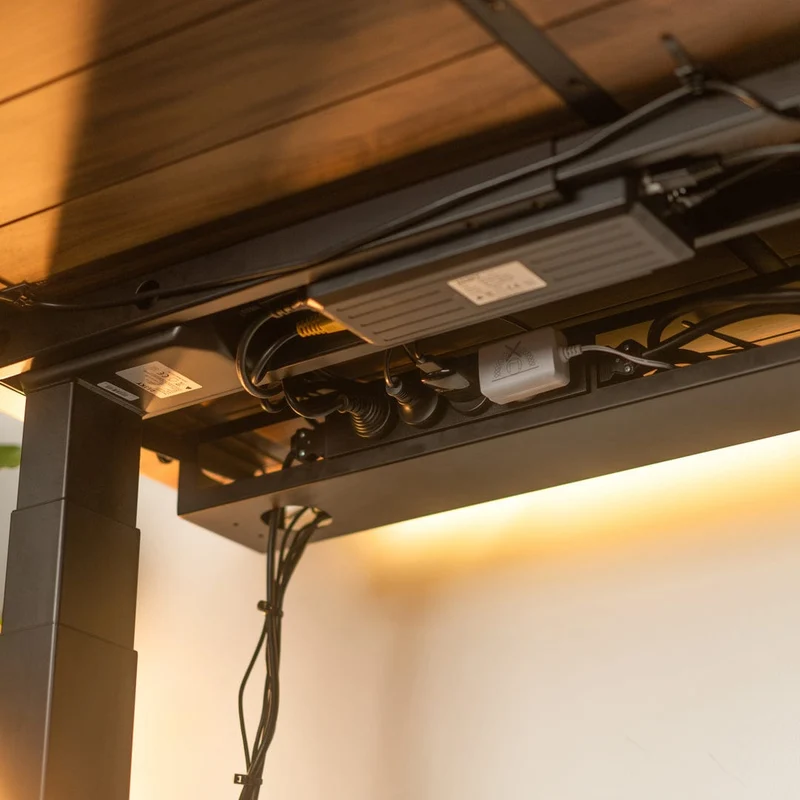 Desky Integrated Cable & Data Channel 4-Plug Wheat