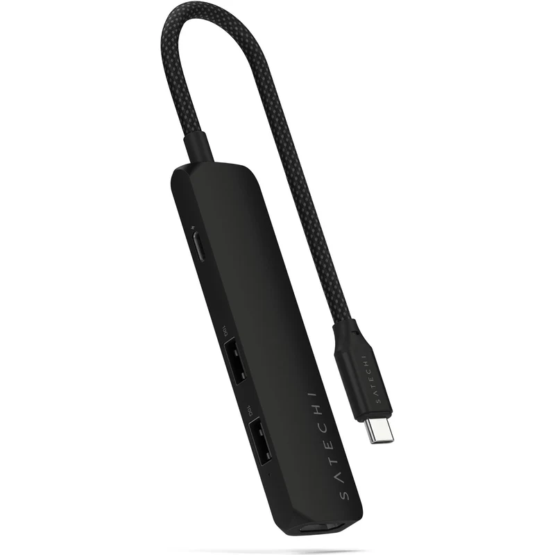 Satechi 4-in-1 USB-C Slim Multiport Adapter 4K (Black)