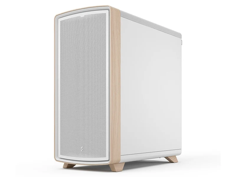 Fractal Design Summit Curved Wood ATX Case - Chalk White Solid