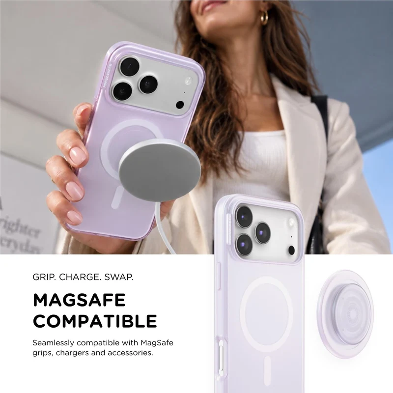 PopSockets PopCase MagSafe Slim Protective Case for iPhone 18 Pro Max (Opalescent)