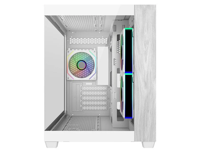 Cooler Master Elite 481 Wood Dual-Chamber Micro-ATX Case - White
