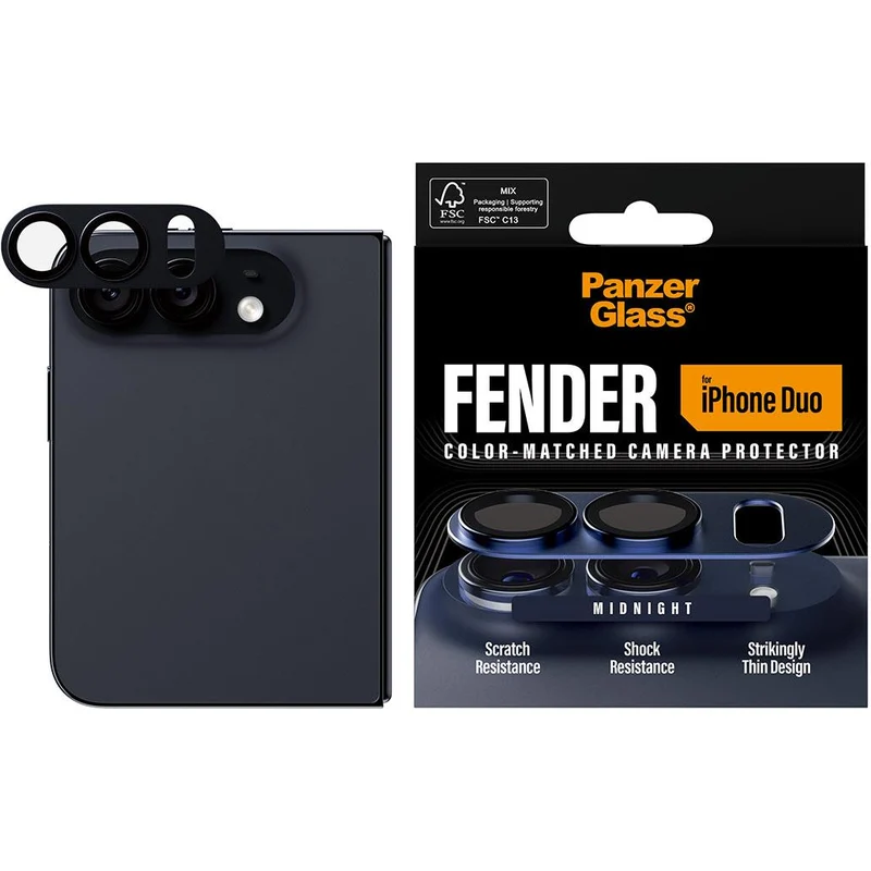 PanzerGlass Fender Camera Protector for iPhone Duo (Dark Blue)