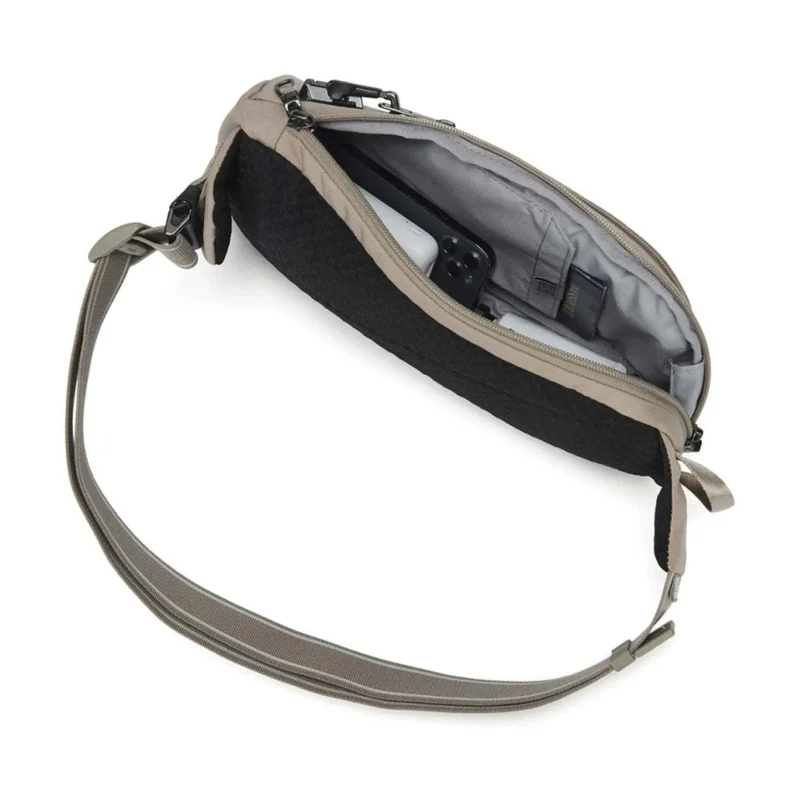 Pacsafe V Action Anti-Theft RFID Blocking Slashguard Sling Pack Beige