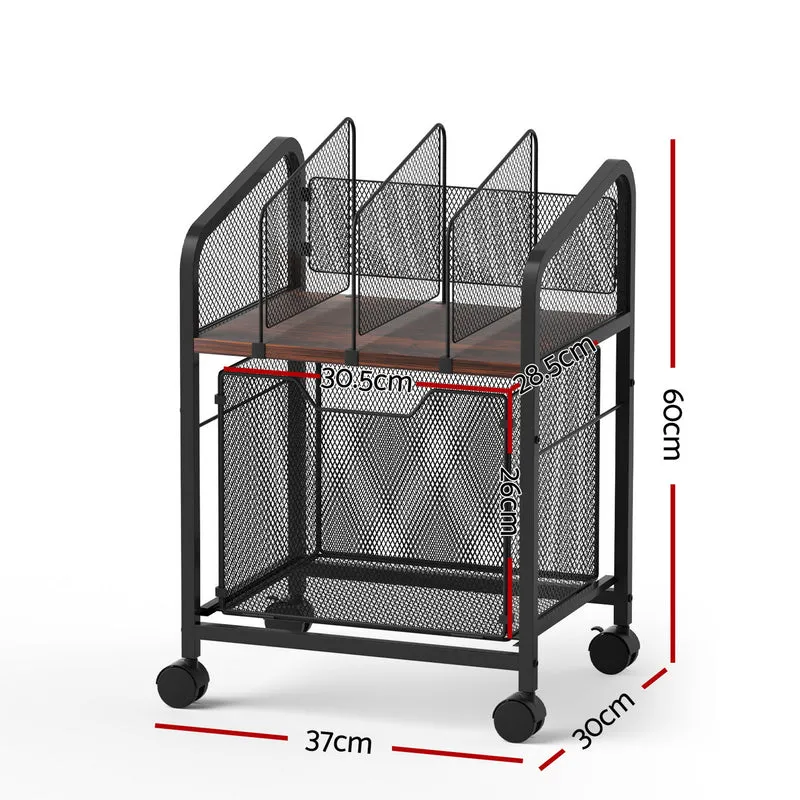 Artiss Rolling File Cart Compact Storage Organiser Under Desk Storage