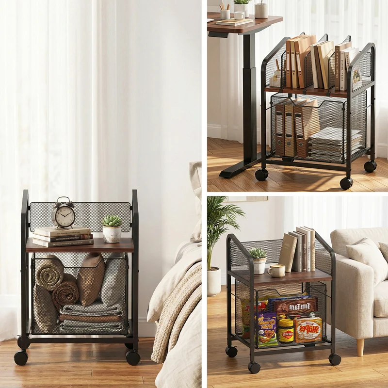 Artiss Rolling File Cart Compact Storage Organiser Under Desk Storage