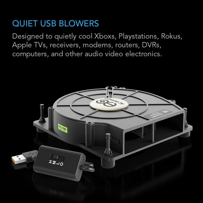 AC Infinity Multifan S2 35 CFM Spot Cooler USB Powered Quiet Fan 120mm