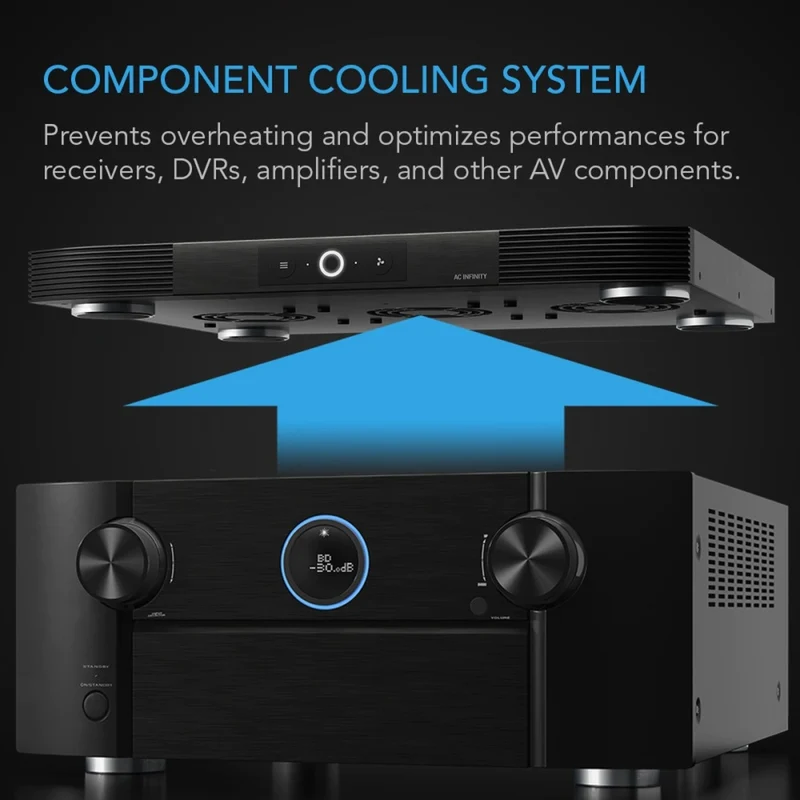 AC Infinity Aircom S10 160 CFM Component Cooler Front Exhaust Quiet Fan