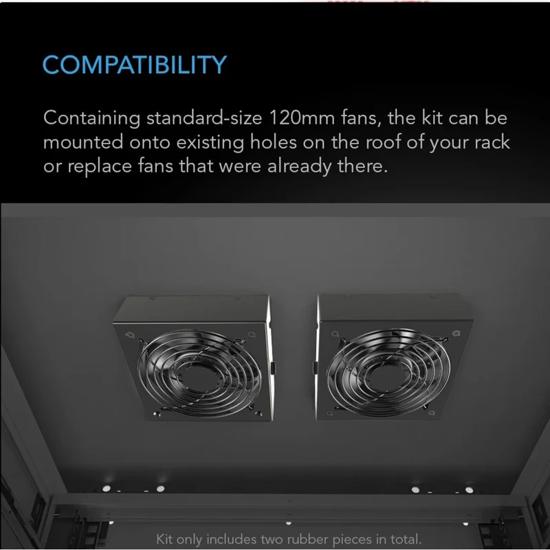 AC Infinity 2pc Rack Roof Fan Kit Dual Cooling Fans with Speed Controller