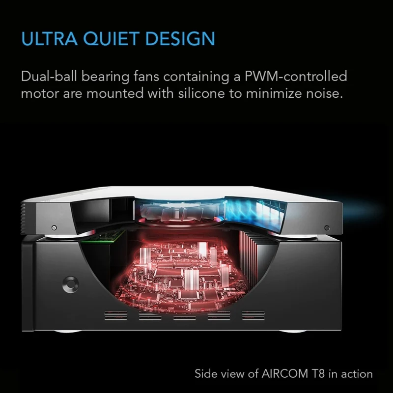 AC Infinity Aircom S7 140 CFM Component Cooler Top Exhaust Quiet Fan