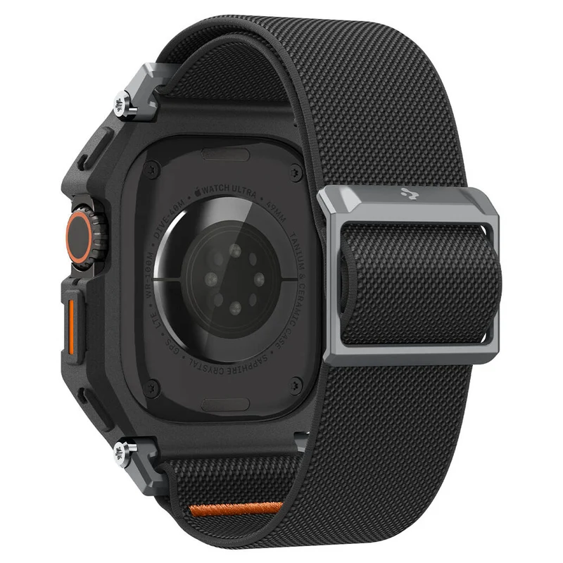 Spigen Apple Watch Ultra 4/3/2/1 49mm Lite Fit Pro Band Case with Screen Protector (Black)