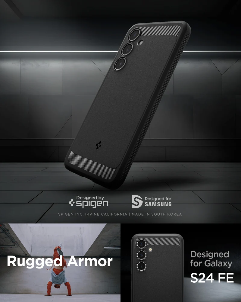 SPIGEN Rugged Armor Case for Galaxy S24 FE (Black)