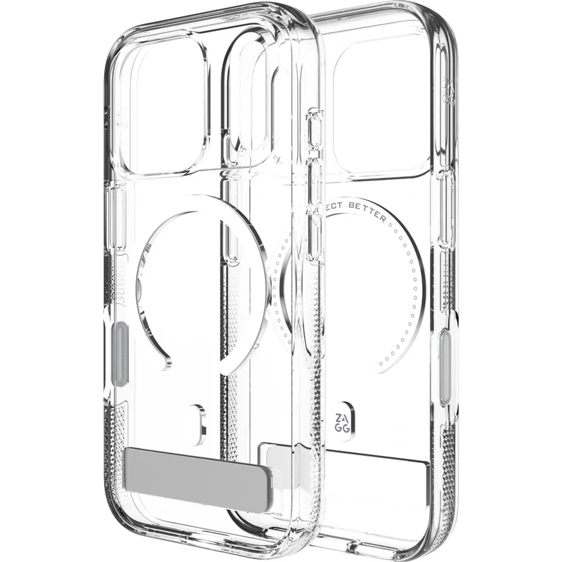 ZAGG Crystal Palace Snap KickStand Case for iPhone 18 Pro/17 Pro (Clear)