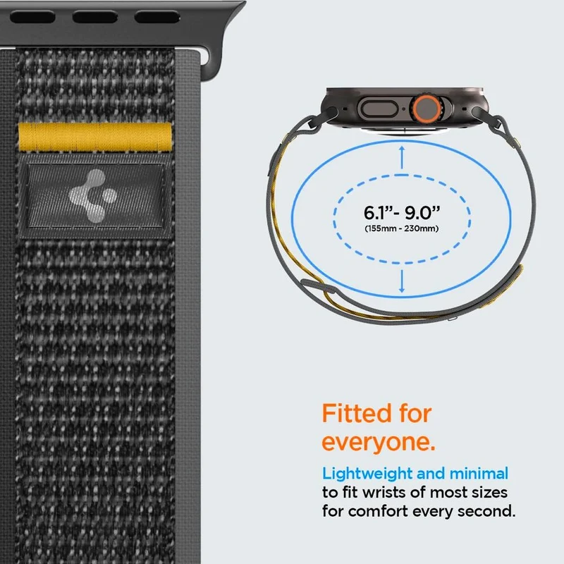 Spigen Apple Watch 49mm 46mm 45mm 44mm 42mm Athlex Air Band (Active Black)
