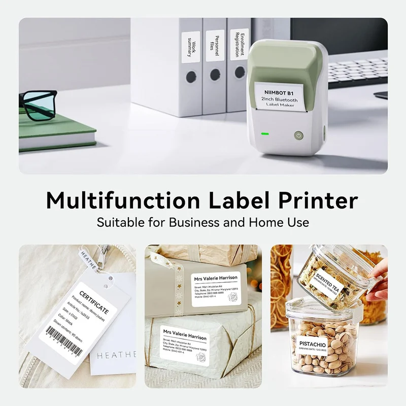 Niimbot B1 Portable 2-Inch Bluetooth Thermal Label Printer