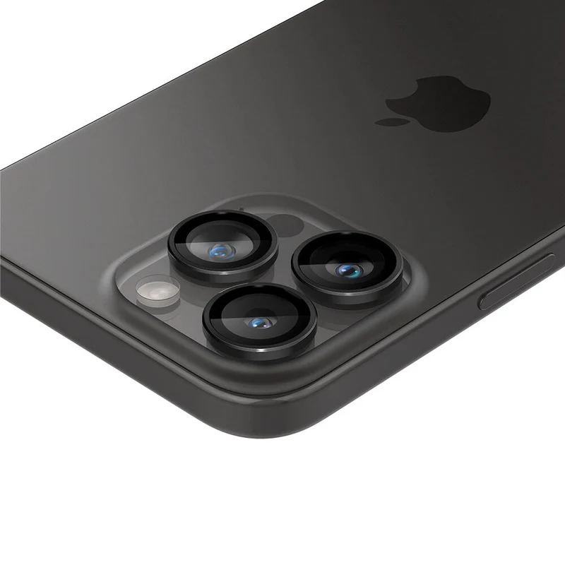 SPIGEN EZ Fit Optik Pro 2PCS Glass Camera Lens Protector for iPhone 17 Pro/Max/16 Pro/Max/15 Pro/Max/14 Pro/Max (Black)