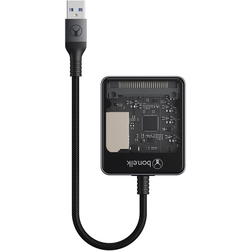 Bonelk Vision Long-Life USB-A to 4in1 Multi Card Adapter (SG/Clear)