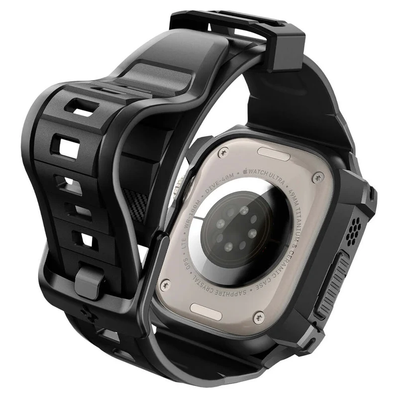 Spigen Apple Watch Ultra 4/3/2/1 49mm Rugged Armor Pro Band Case (Black)