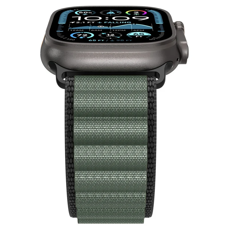 Spigen Apple Watch 49mm 46mm 45mm 44mm 42mm WBF1 Band (Black Green)