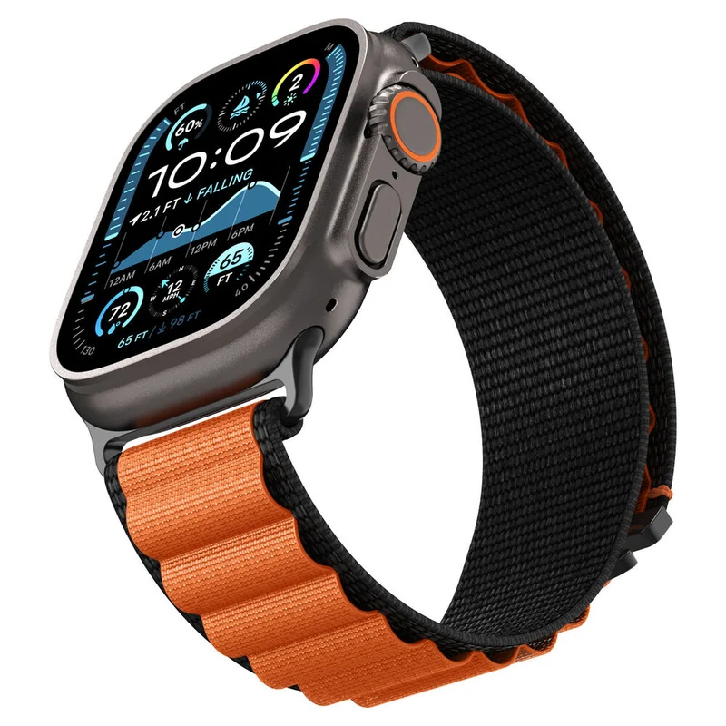 Spigen Apple Watch 49mm 46mm 45mm 44mm 42mm WBF1 Band (Black Orange)