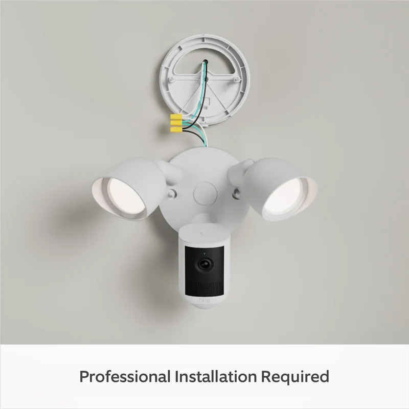 Ring Gen2 2K Security Camera with Floodlight (White)