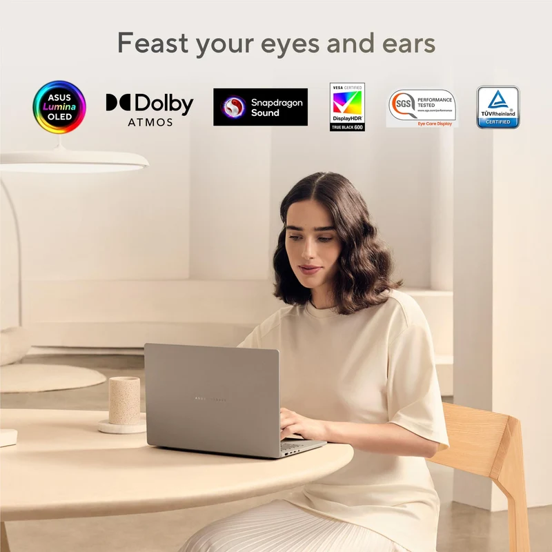 ASUS Zenbook A14 14" OLED Copilot+ AI PC Laptop (Snapdragon X Elite/1TB)[Ex-Display]