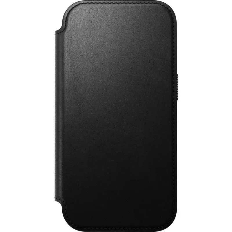 NOMAD Leather Folio Case for iPhone 18 Pro (Black ECCO)