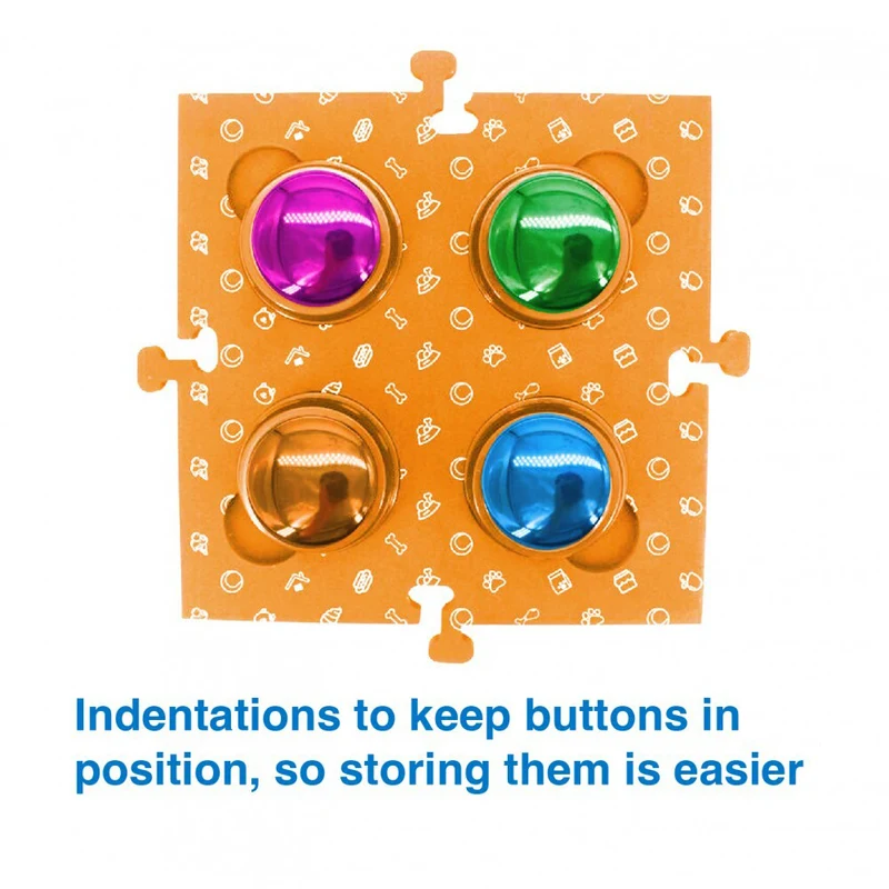 Tech4Pets 2PK Mat Board Organiser Storage Holder For Talking Buttons/Floor ORNG