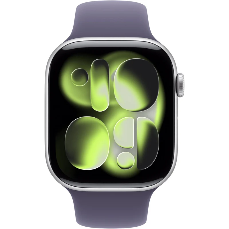 Apple Watch Series 11 46mm Silver Aluminium Case GPS + Cellular Sport Band (M/L) [Purple Fog]